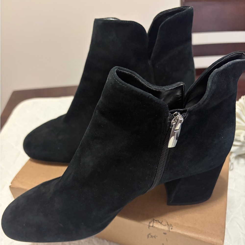 Vince Camuto Kassie Luxe Black Suede Bootie